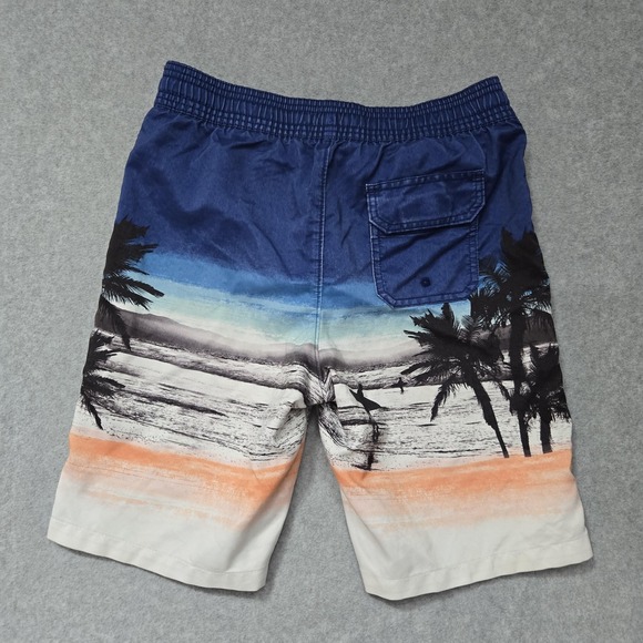Abercrombie Kids Swim Trunks Boys 13/14 Surfer Board Shorts Palm Tree Print Beac - Picture 7 of 15